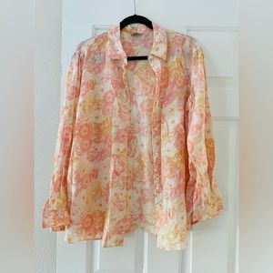 J Jill 100% Linen blouse